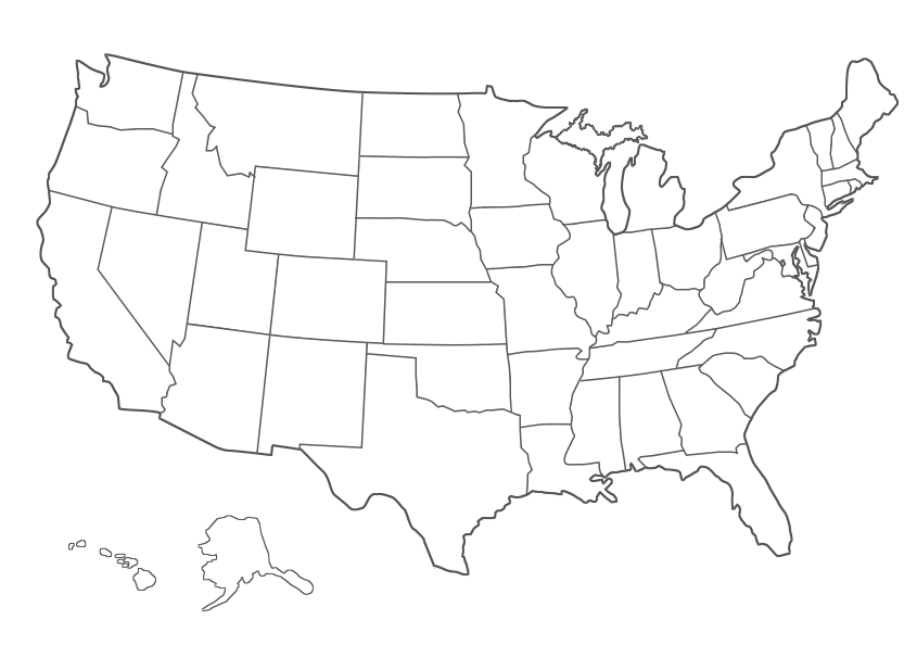 united states map black background - Clip Art Library