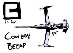 Cowboy Bebop Spaceship Sketch - Iconic Anime Design