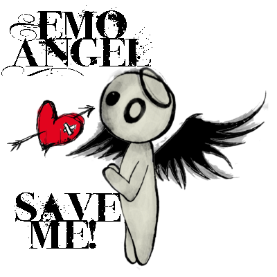A grayscale cartoon figure with one large eye and a patch, holding a red stitched heart against a black background.