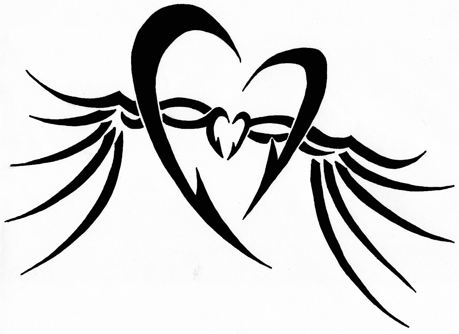 Winged Heart Tattoo Design - Symbol of Love, Freedom & Spirituality