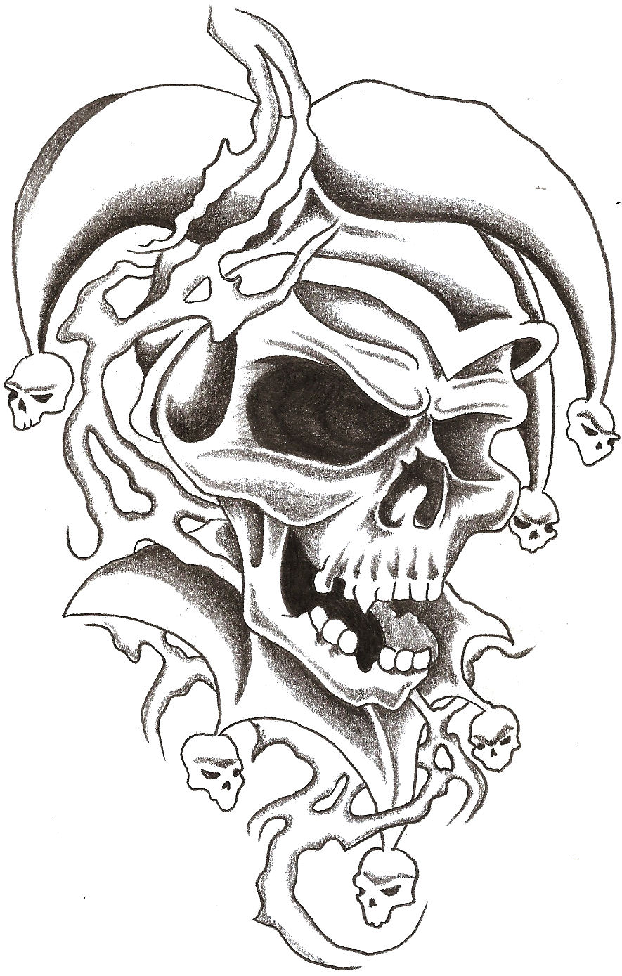 Tattoo evil design with skull Stock Photo  Alamy