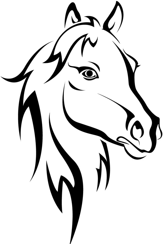 Horse Head Outline - Clipart library