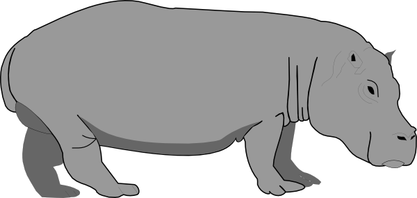 Hippopotamus 4 clip art - vector clip art online, royalty free 