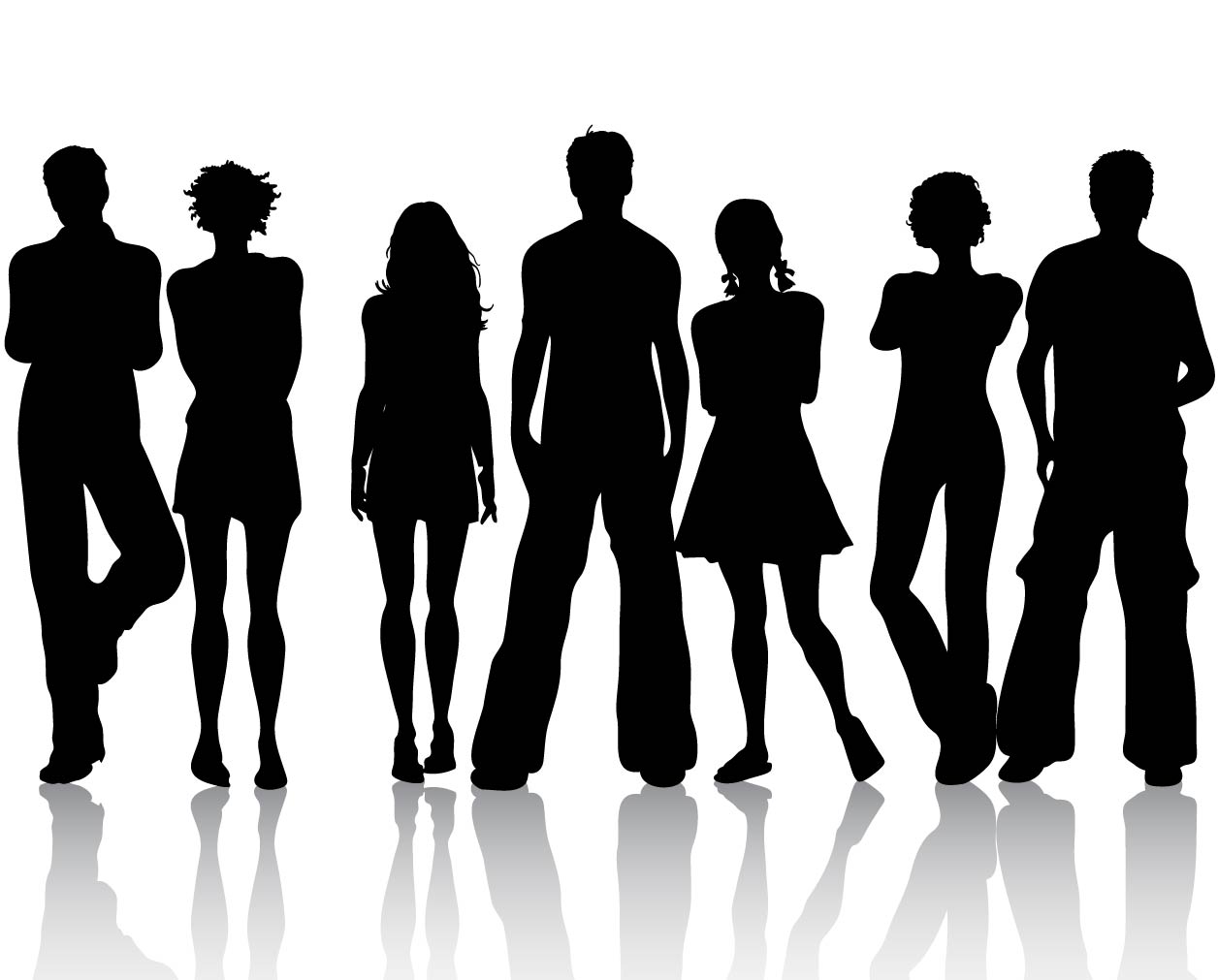 People Silhouettes Vector Illustration - Ai, Svg, Eps Vector Free 