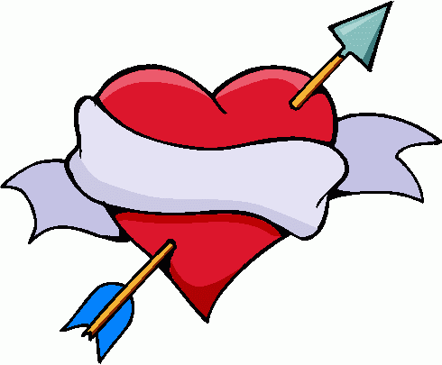 Heart With Arrow Clip Art - Clipart library