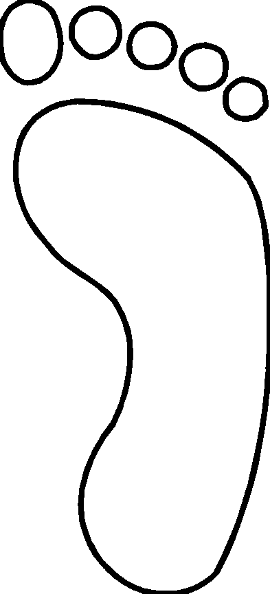 One Footprint Outline Clip Art