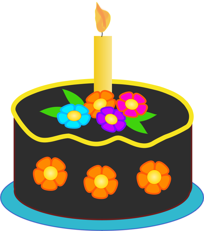 Happy Birthday Cake Clip Art Vector Png and Gif | 2! Happy Birthday