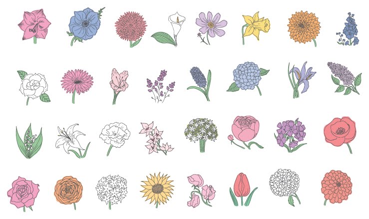1,306 Small Flower Drawings Stock Photos, High-Res Pictures, and Images -  Getty Images