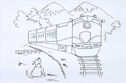 25 Easy Train Drawing Ideas - How to Draw a Train