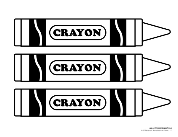 Crayon Name Tag Template - Invitation Templates