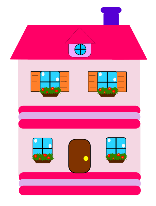 Cheerful Cartoon House Illustration for Kids’ Content & Design