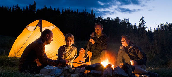 Cozy Campfire Gathering with Friends Under the Stars