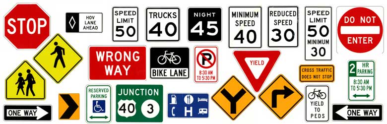 road signs of usa - Clip Art Library