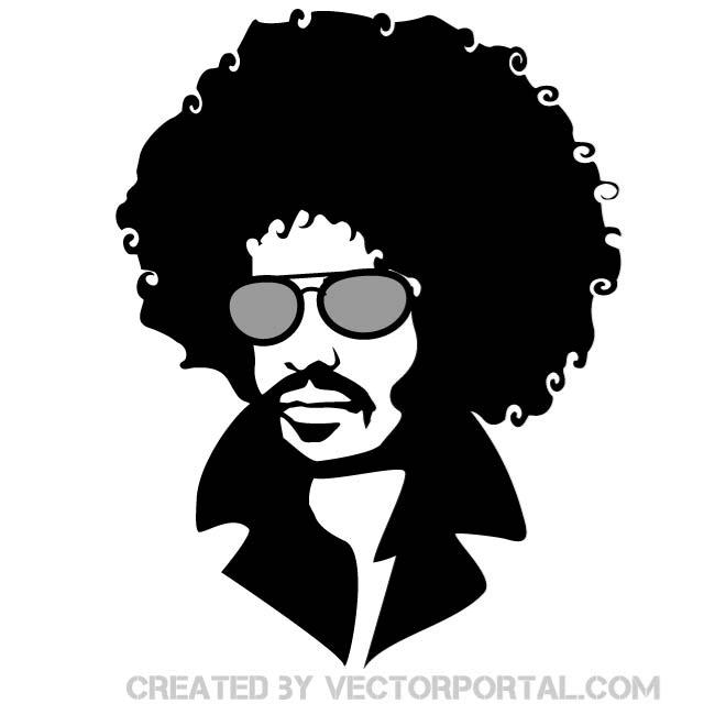Man with Afro Hair Free Vector | 123Freevectors
