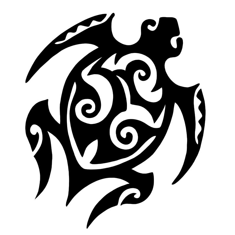 Hawaiian Tribal Turtle Tattoo Design Polynesian Tattoos  फट शयर