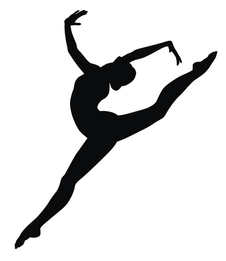 Gymnast Silhouette Vinyl Wall Art Sticker Gymnastics Woman Dancer Gir…