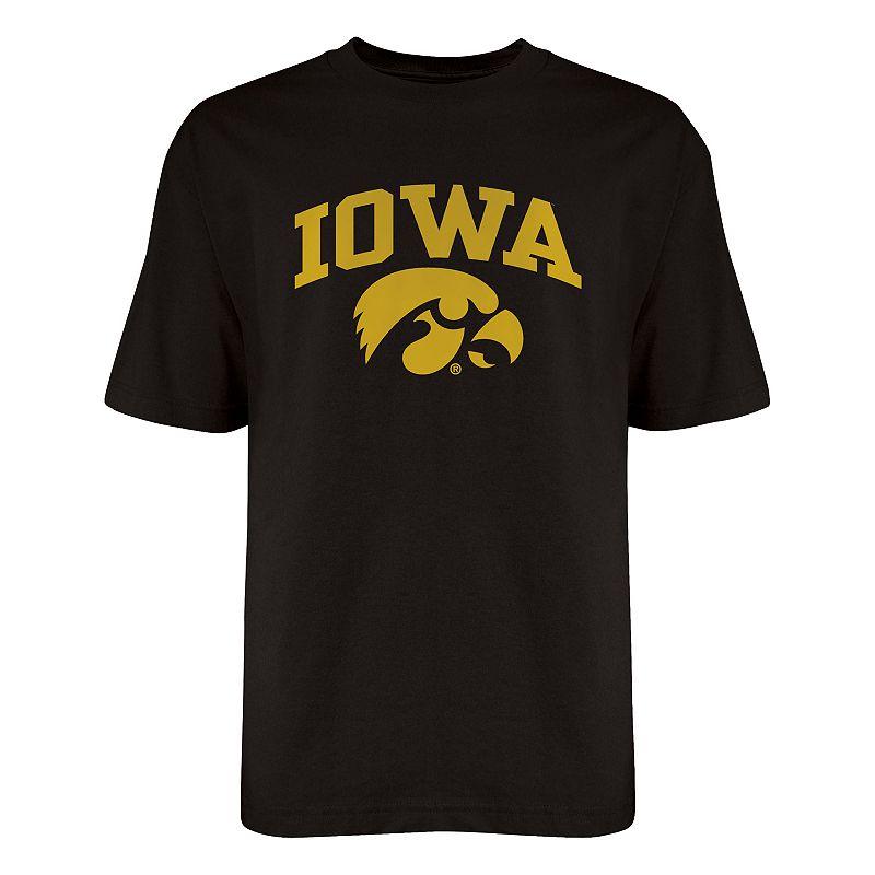 Official Iowa Hawkeyes Black T-Shirt - Gold Logo Fan Apparel