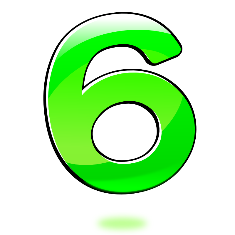 Number Six Clip Art Library