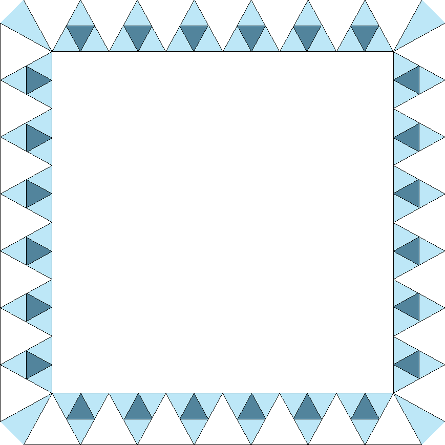Triangular Quilt Border Pattern - Free Design Template for Patchwork Projects