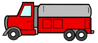 Red Tanker Truck Illustration - Simple Vector Graphic for Educational or Industrial Use