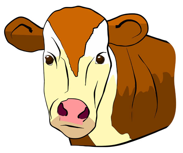 Cow Face - Free Clip Art