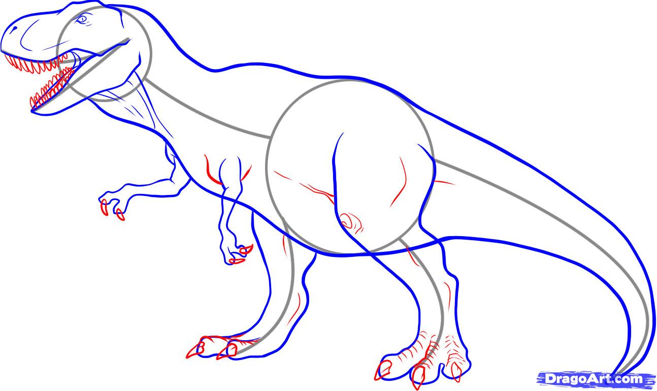 How to Draw a TRex Dinosaur Easy  YouTube