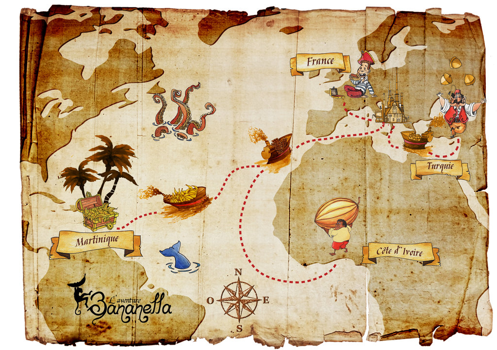 pirate map nutella ingredient by Bartok88 on Clipart library