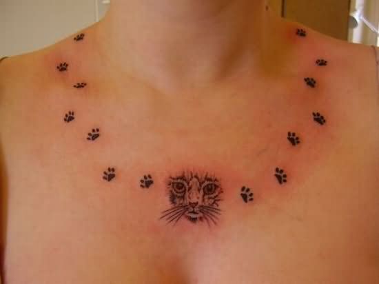 Lovely Cat Dog Footprint For Children Flash Temporary Tattoo Stickers Foot  Print Design Tattoo Women Makeup - AliExpress
