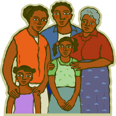 black animated family