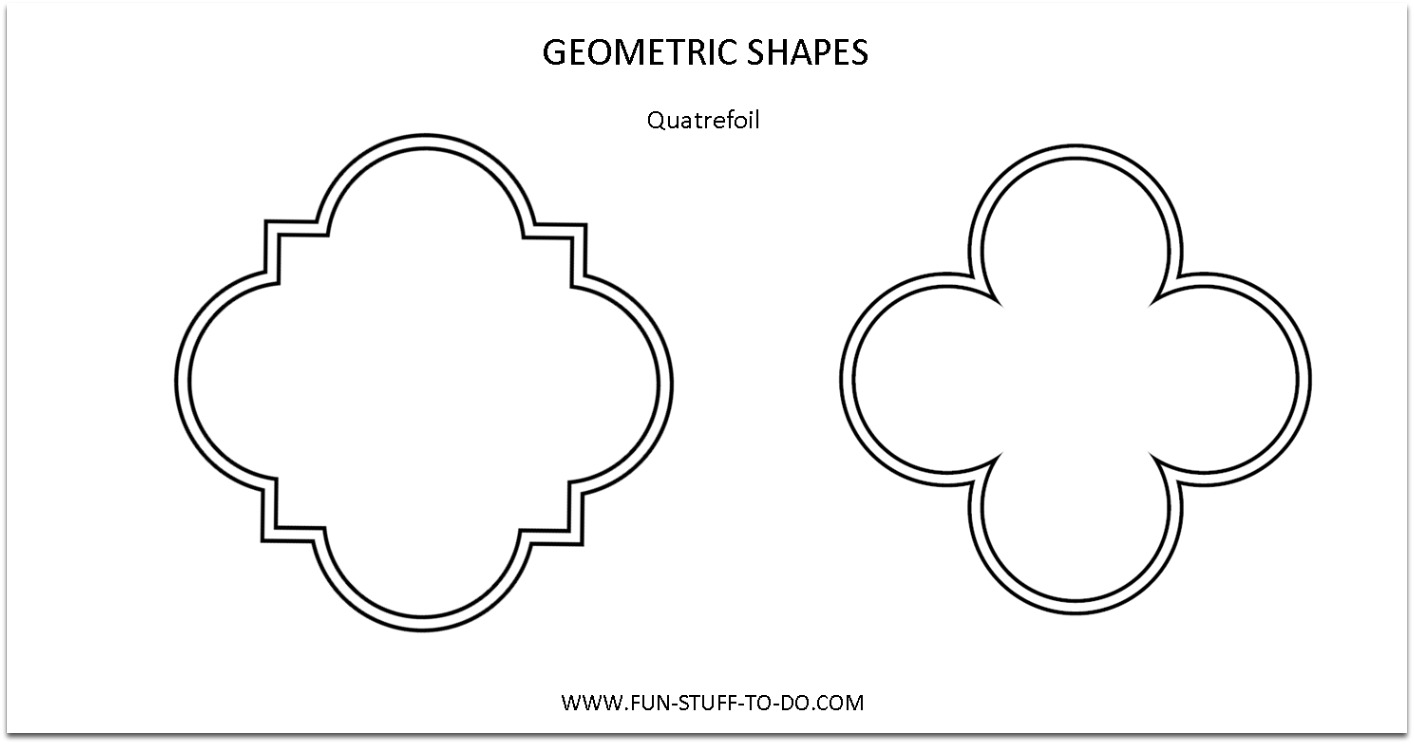 Geometric Shapes To Print, Cut, Color and Fold