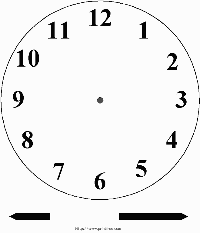 Clock face template | clocks | Clipart library
