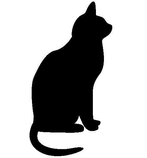 Cat Silhouette Pattern - Clipart library | templates | Clipart library