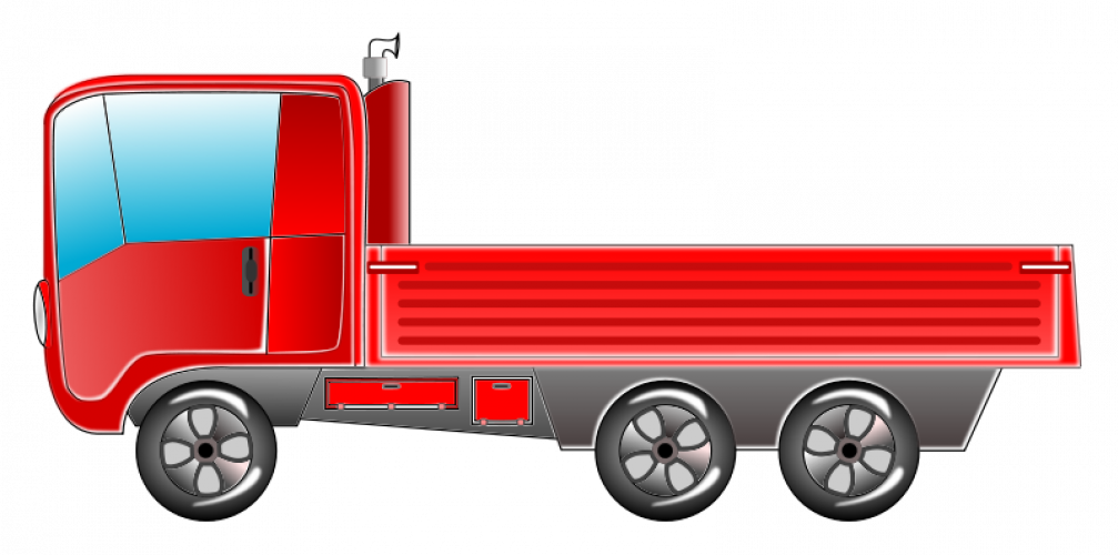 Red truck vector image | Public domain vectors