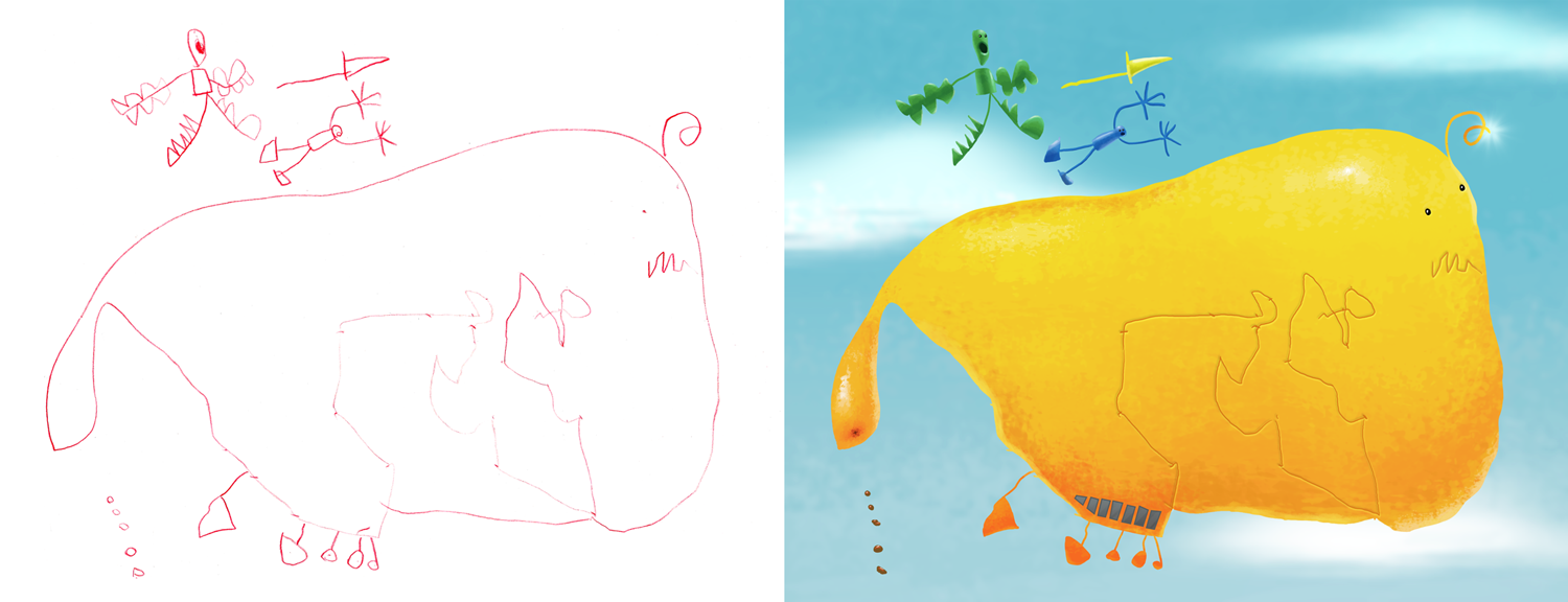 From Sketch to Illustration: How a Child’s Drawing Became a Vibrant Character