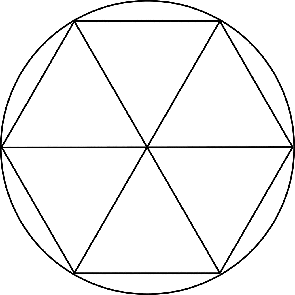 Regular Hexagon Inscribed In A Circle | ClipArt ETC