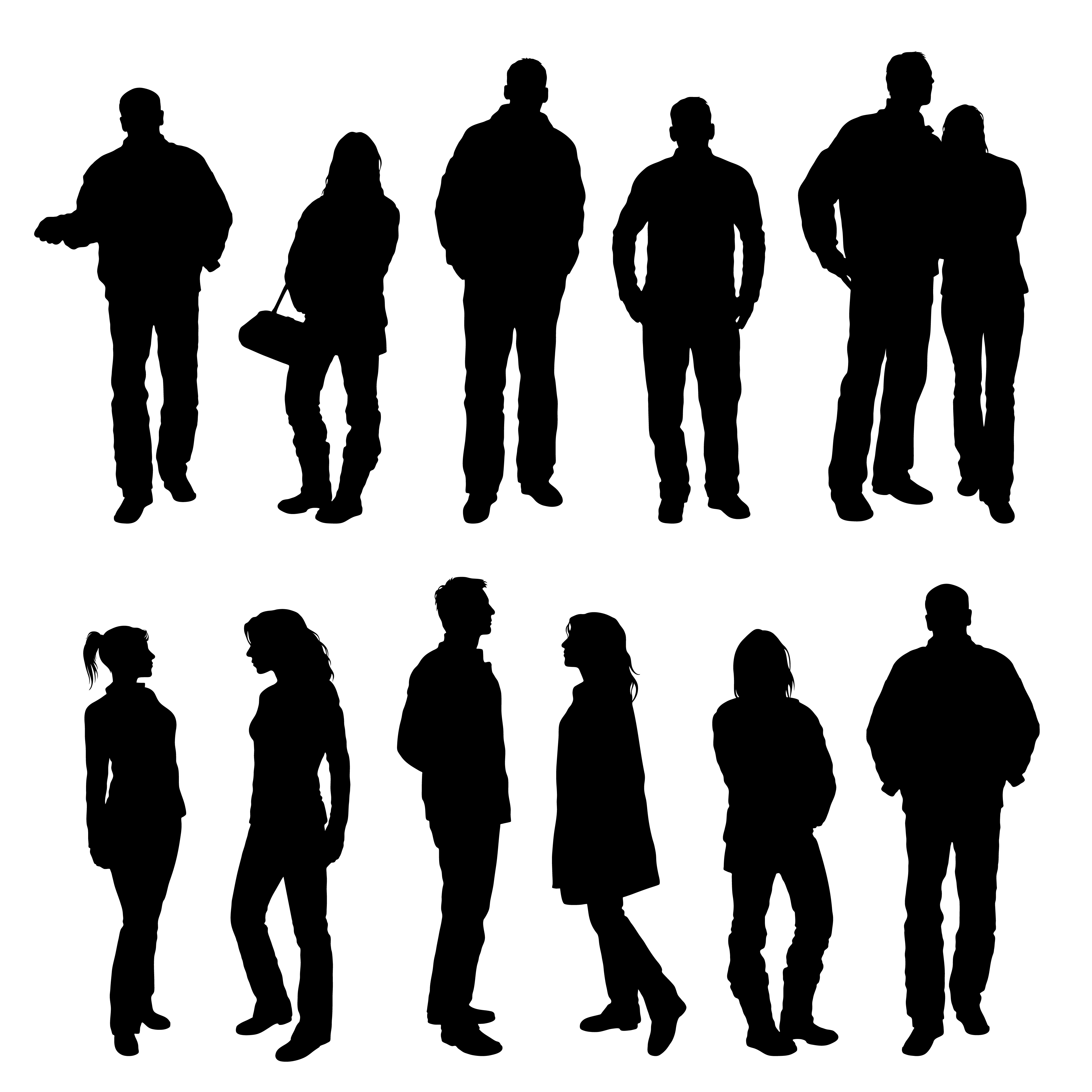City people silhouettes - More to Be