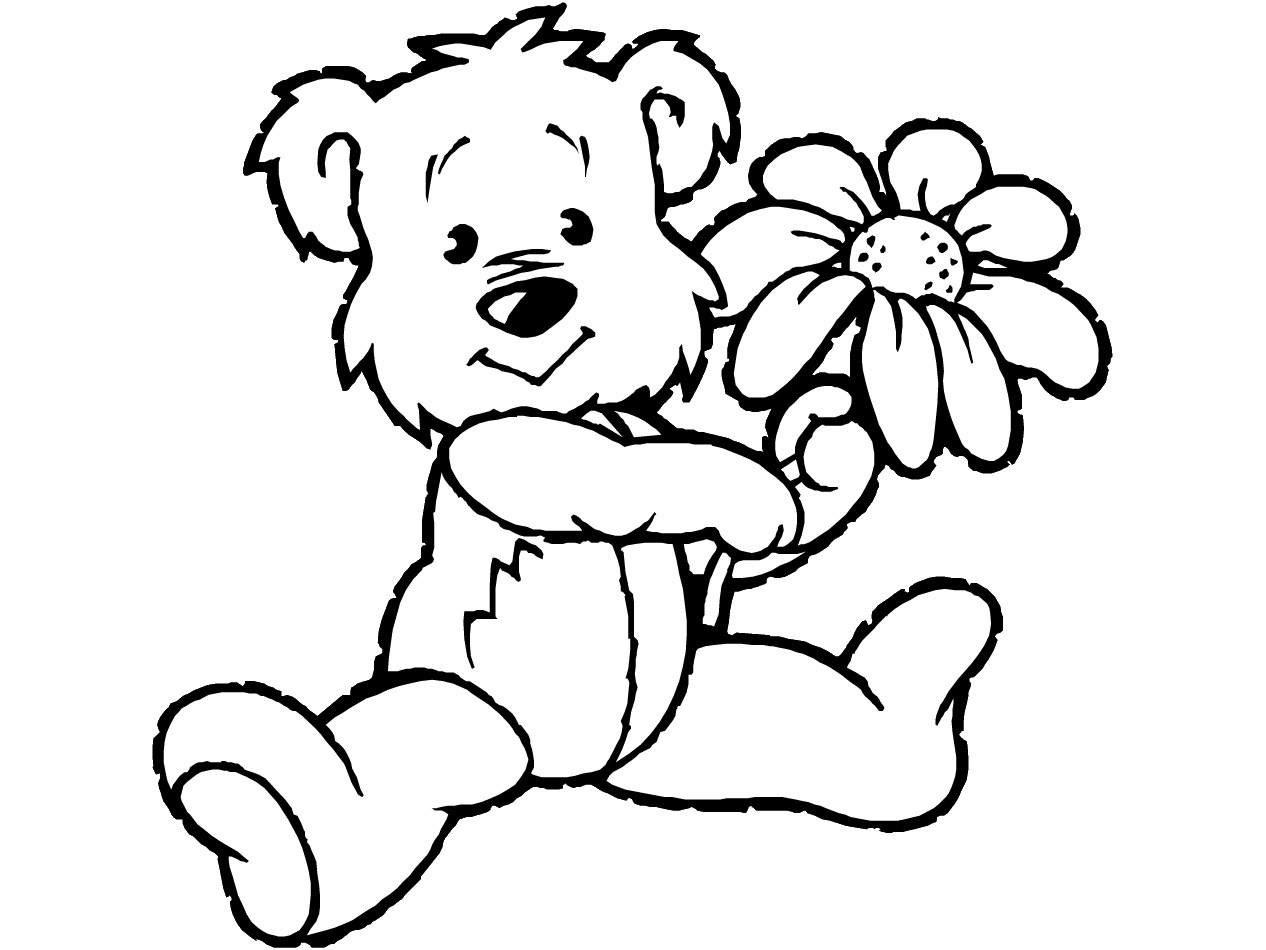 Premium Vector | Coloring page of a teddy bear toy cartoon character vector  illustration