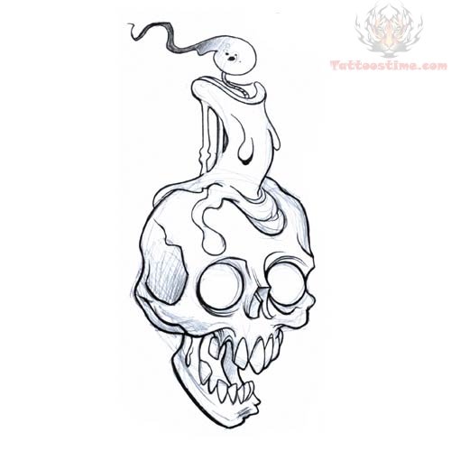 Scary Human Skull Tattoo Template Stock Vector - Illustration of patch,  logo: 197703902