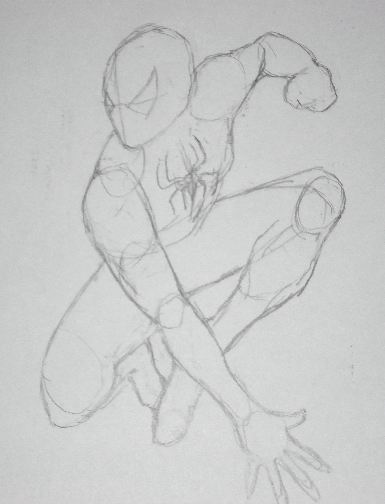 Normal Finishing Normal Sheet Spider man sketch Size A4
