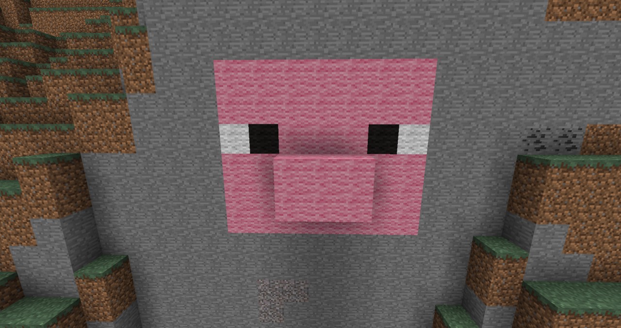 how to draw a minecraft pig face