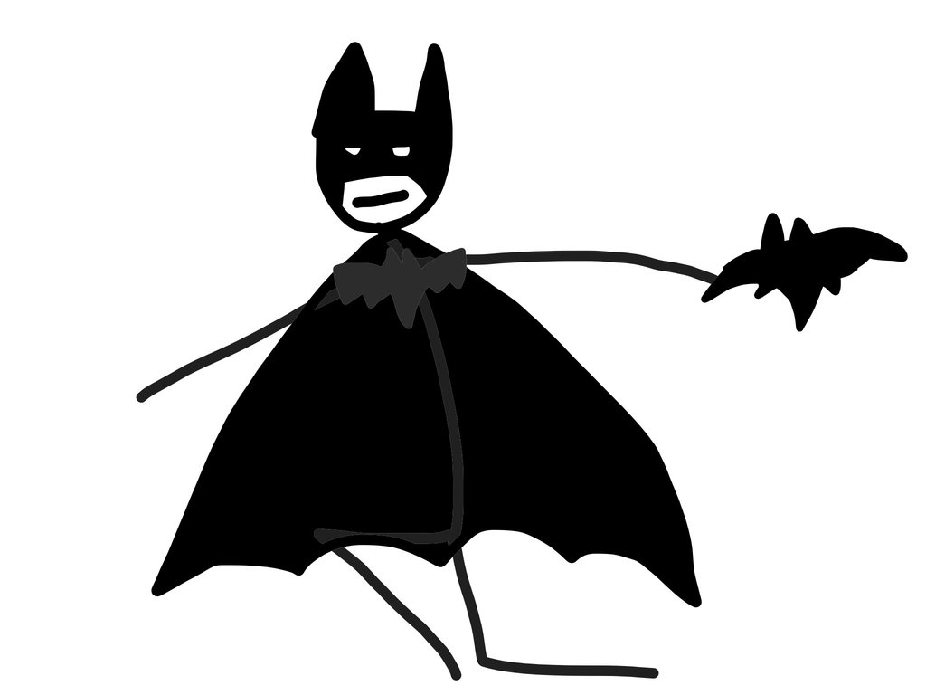 batman stick figure - Clip Art Library