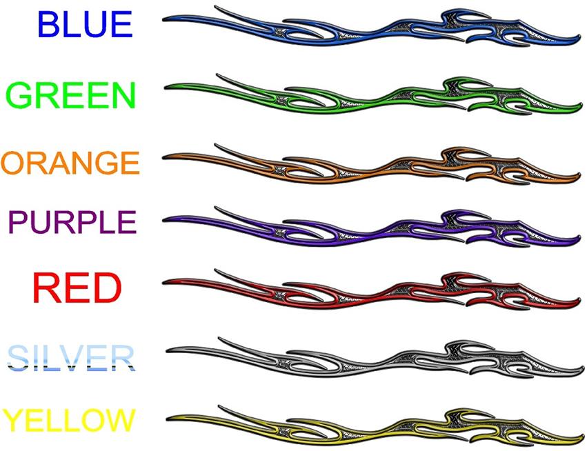 Flame Tribal Decal Stickers - 7 Vibrant Colors for Custom Vehicle Graphics