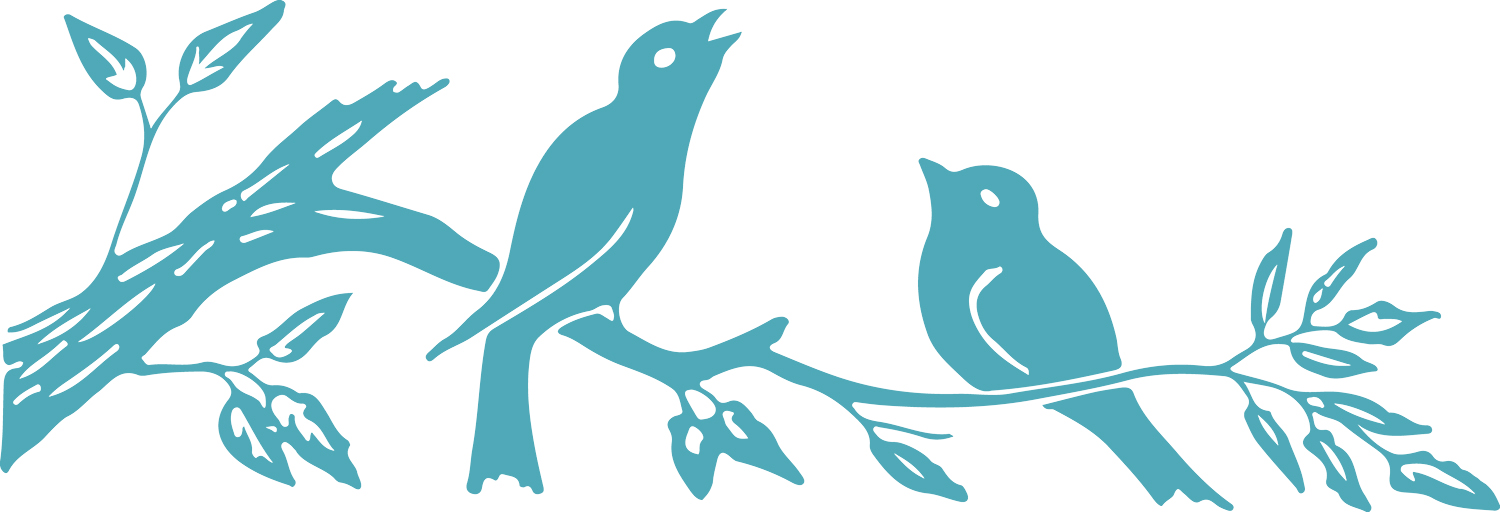 Printable Bird On Branch Stencil
