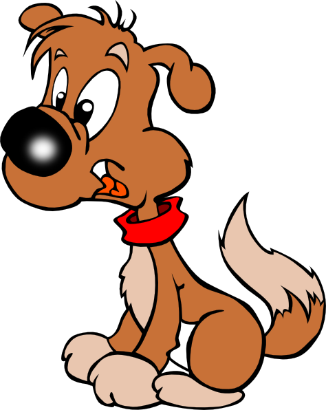 Friendly Cartoon Dog Illustration - Free Clipart for Kids & Education