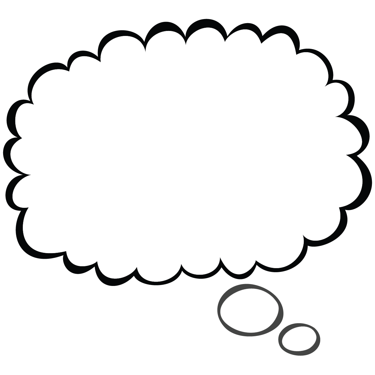 thought balloon clipart with transparent