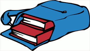 Student Backpack with Books - Back-to-School Clip Art