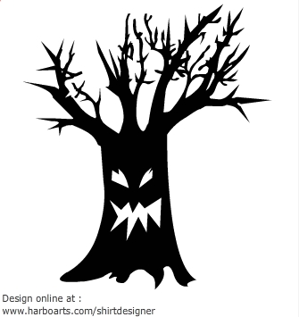 Scary halloween tree – Vector Graphic | Online Design Software 