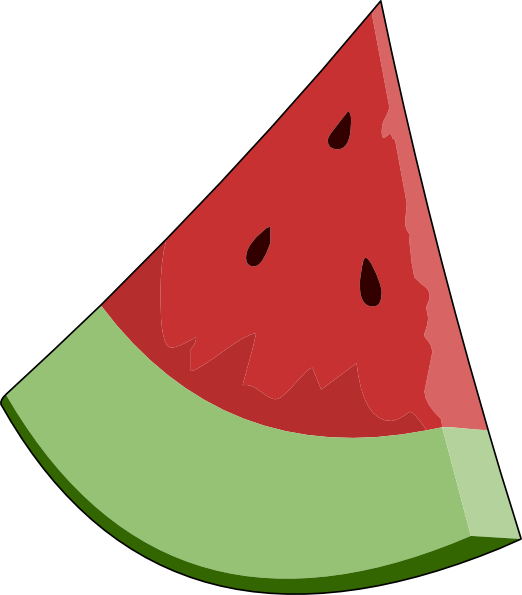 Watermelon Slice Wedge clip art - vector clip art online, royalty 