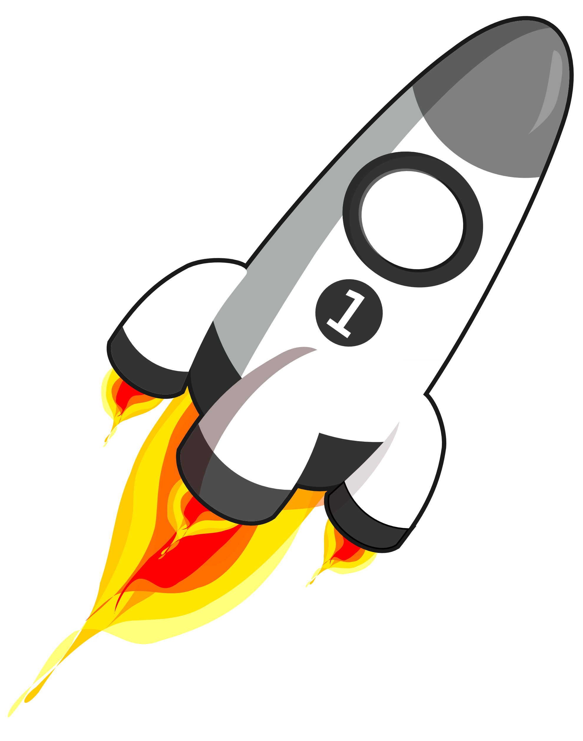 Rocket Launch Illustration - Fast, Modern Space Vehicle Graphic