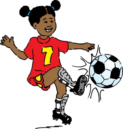 Young Girl Playing Soccer - Fun & Inclusive Sports Illustration